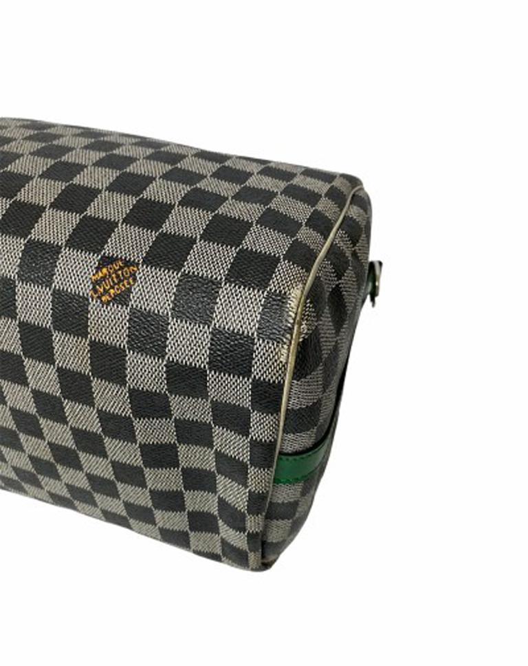 Louis Vuitton Speedy Limited Edition Shoulder Bag in Damier Weave with Leather 2