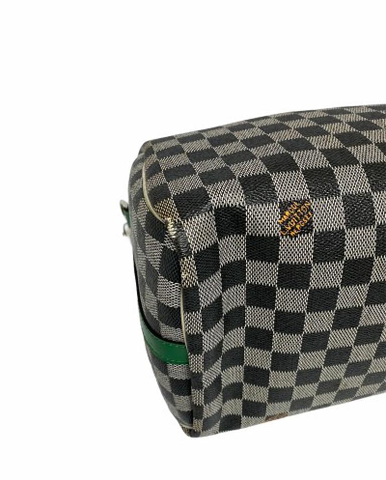 Louis Vuitton Speedy Limited Edition Shoulder Bag in Damier Weave with Leather 3