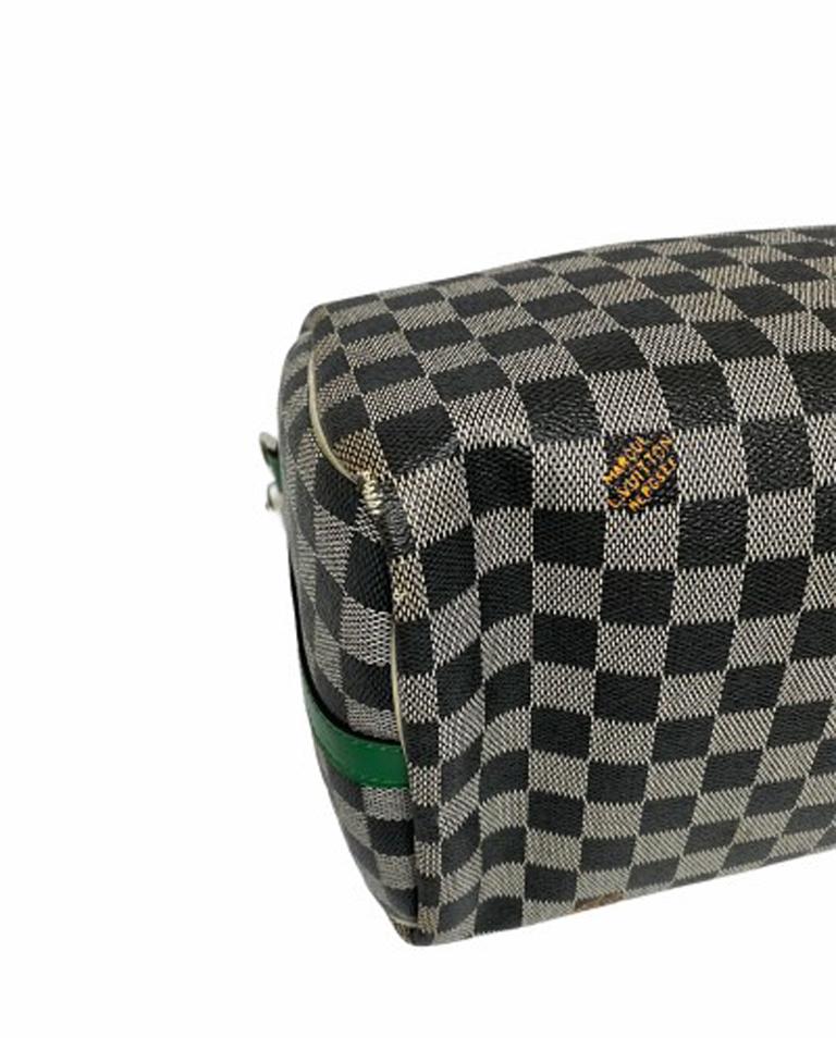 Speedy Limited Edition Umhängetasche von Louis Vuitton in Damier Weave mit Leder 4