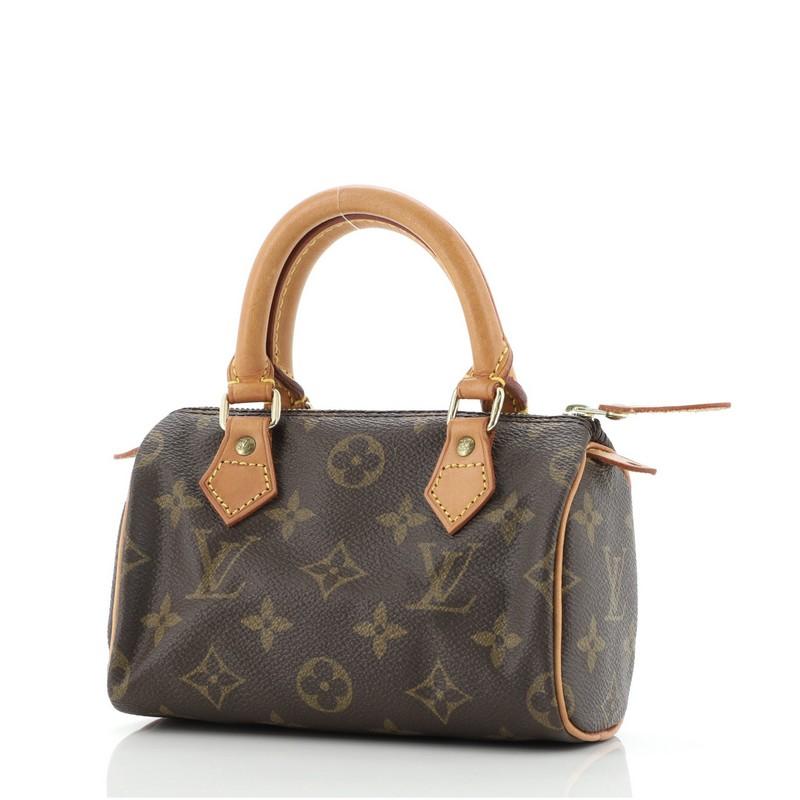 Brown  Louis Vuitton Speedy Mini HL Handbag Monogram Canvas