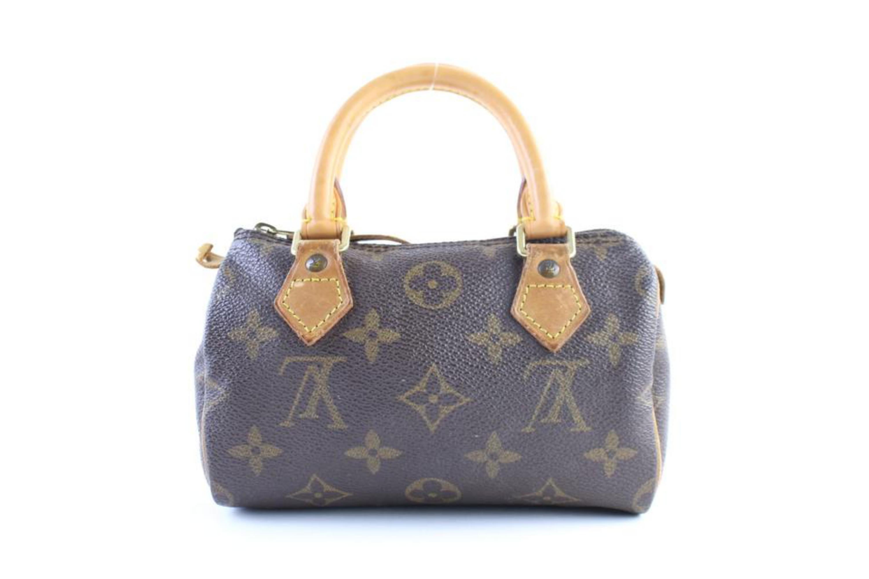 Louis Vuitton Speedy Mini Hl with Strap 11lr0413 Brown Coated Canvas Cross Body  For Sale 5