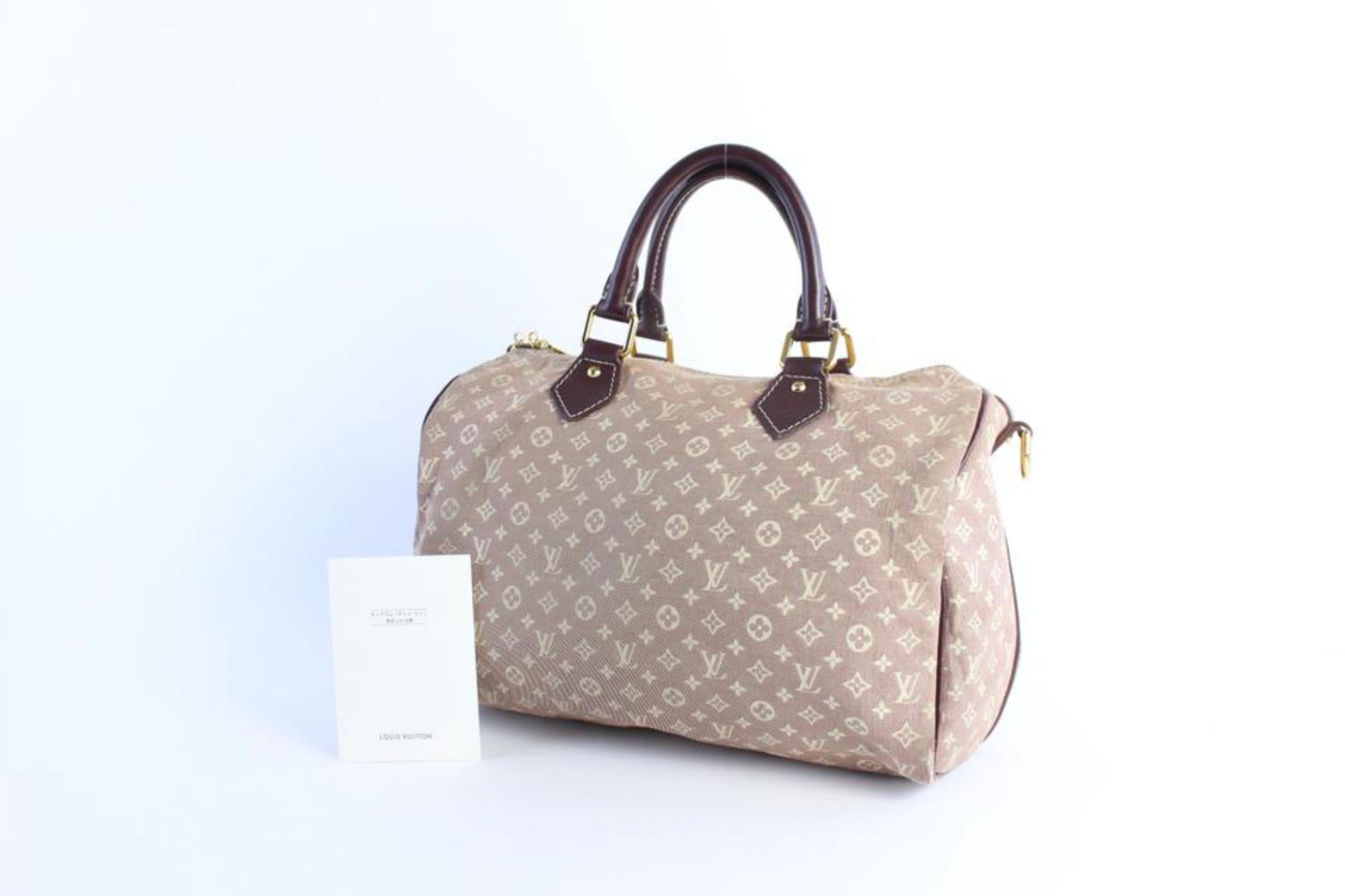 Louis Vuitton Burgundy Monogram Mini Lin Canvas Speedy 30 Bag