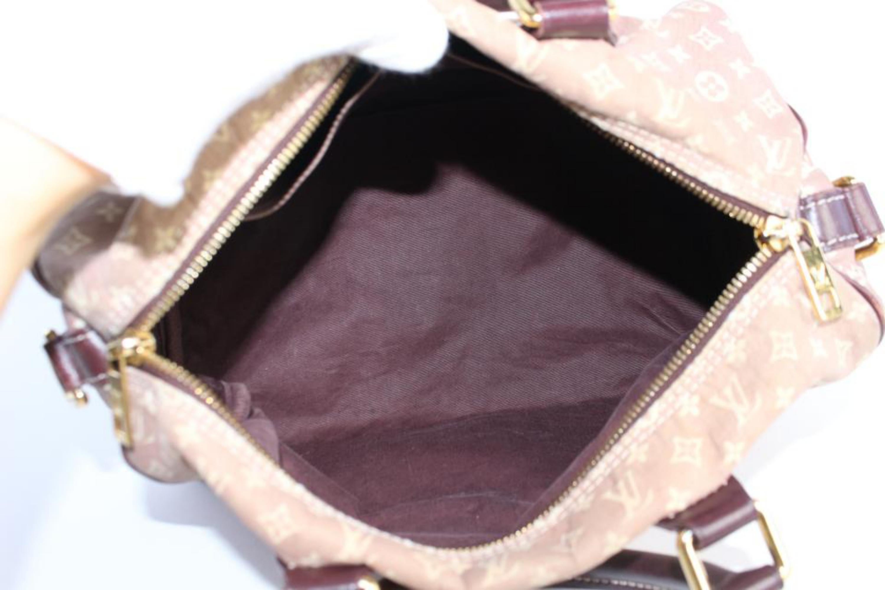 Louis Vuitton Speedy Mini Lin Bandouliere 30 18lz0824 Burgundy Canvas Travel Bag For Sale 1