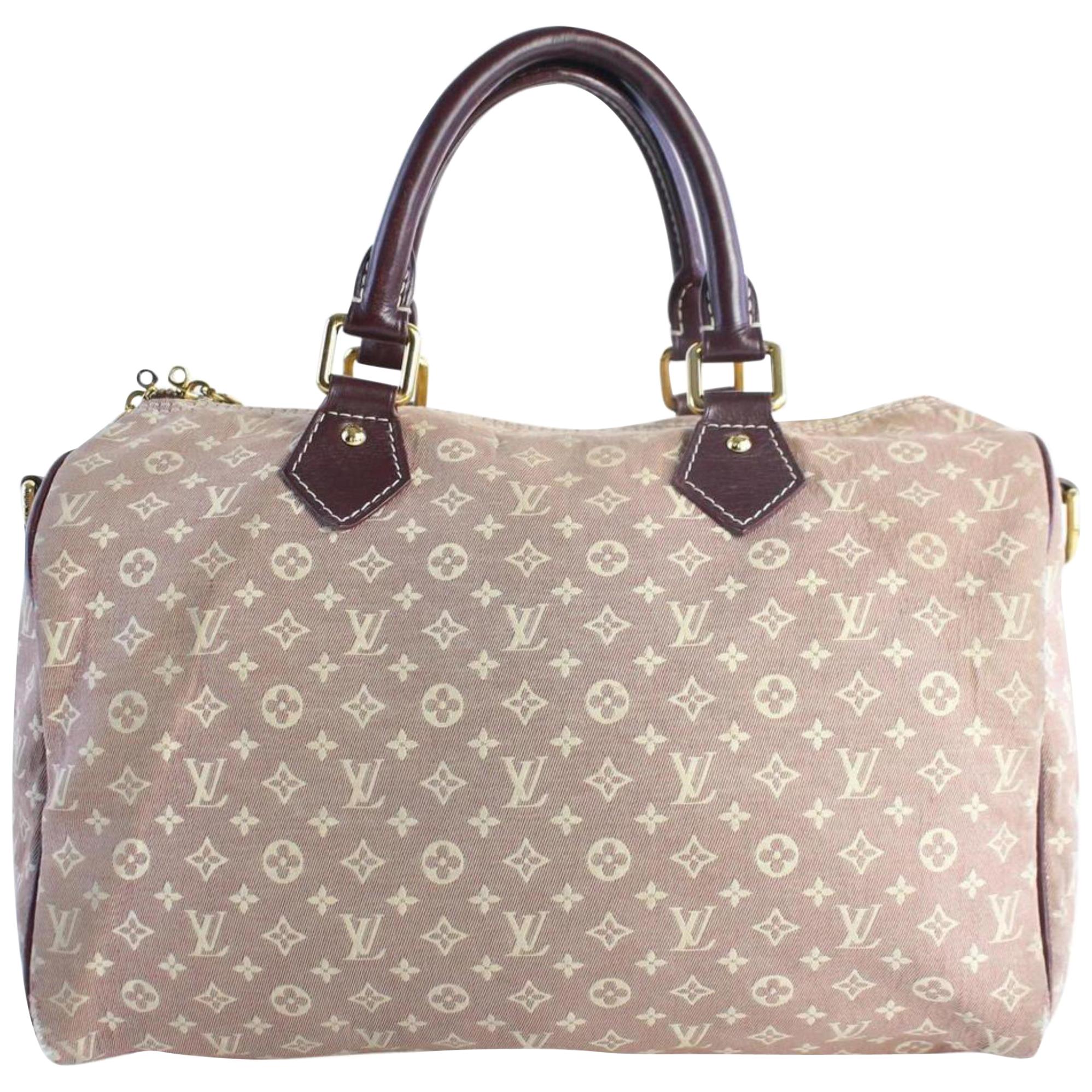 Louis Vuitton Speedy Mini Lin Bandouliere 30 18lz0824 Burgundy Canvas Travel Bag For Sale