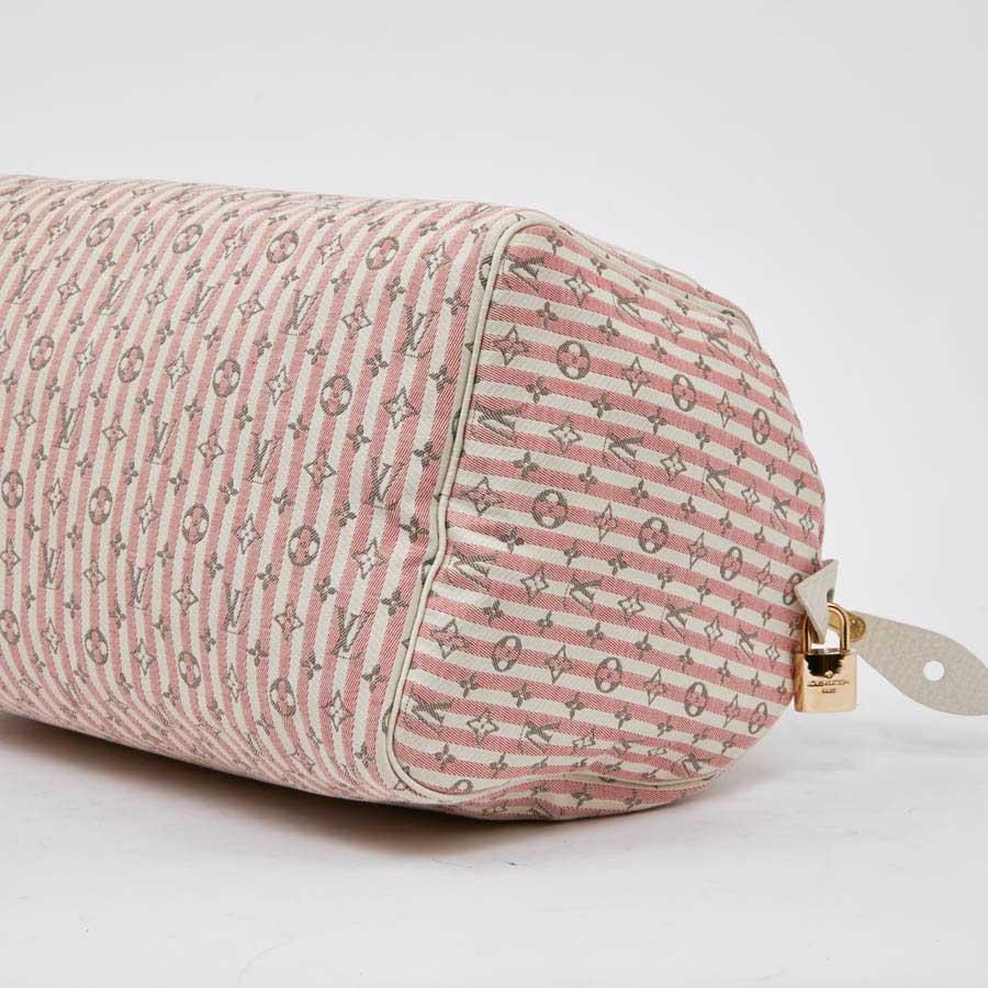 Beige LOUIS VUITTON Speedy Mini Lin Monogram pink