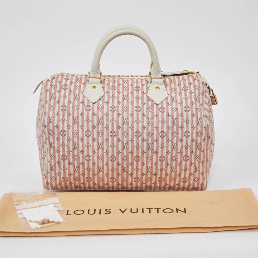 LOUIS VUITTON Speedy Mini Lin Monogram pink In Excellent Condition In Paris, FR