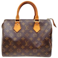 Louis Vuitton Speedy Monogram 25 234208 Brown Coated Canvas Satchel