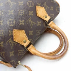 Louis Vuitton Speedy Monogram 25 869210 Brown Coated Canvas Satchel