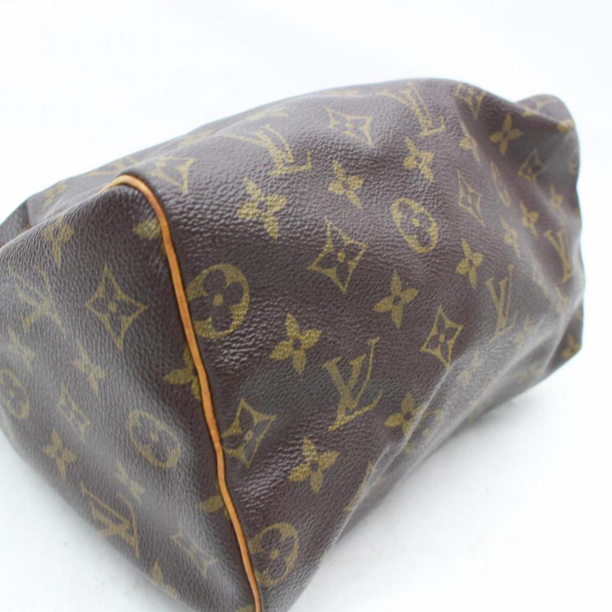 Louis Vuitton Speedy Monogram 25 Small Boston 869387 Brown Coated Canvas Satchel For Sale 3