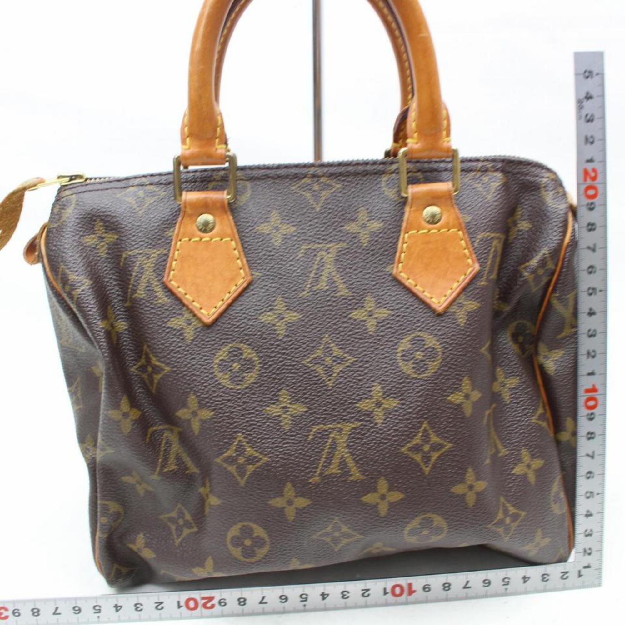 Louis Vuitton Speedy Monogram 25 Small Boston 869387 Brown Coated Canvas Satchel For Sale 4