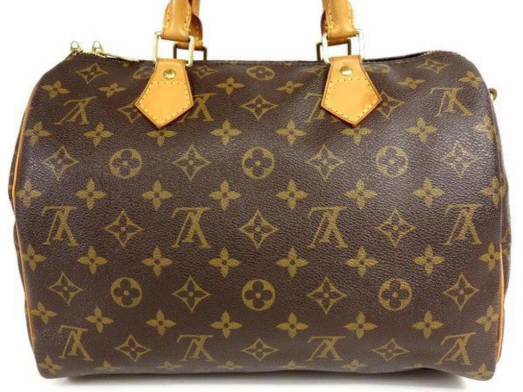 Louis Vuitton Speedy Monogram 30 Bandouliere with Strap 232832 Cross Body Bag In Good Condition For Sale In Forest Hills, NY