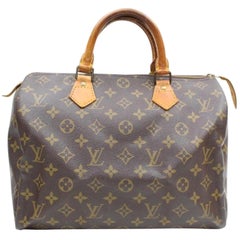 Louis Vuitton Speedy Monogram 30 Boston Mm 869631 Brown Coated Canvas Satchel