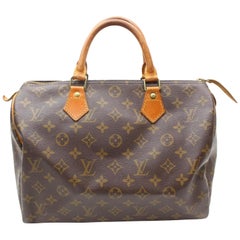 Louis Vuitton Speedy Monogram 30 Mm Medium 869406 Brown Coated Canvas Satchel