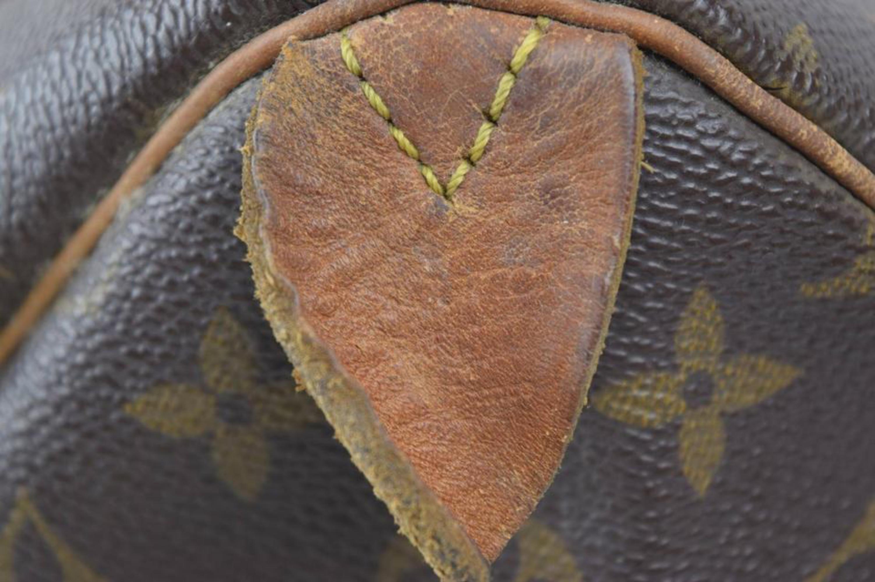 Louis Vuitton Speedy Monogram 35 866825 Brown Coated Canvas Satchel For Sale 1