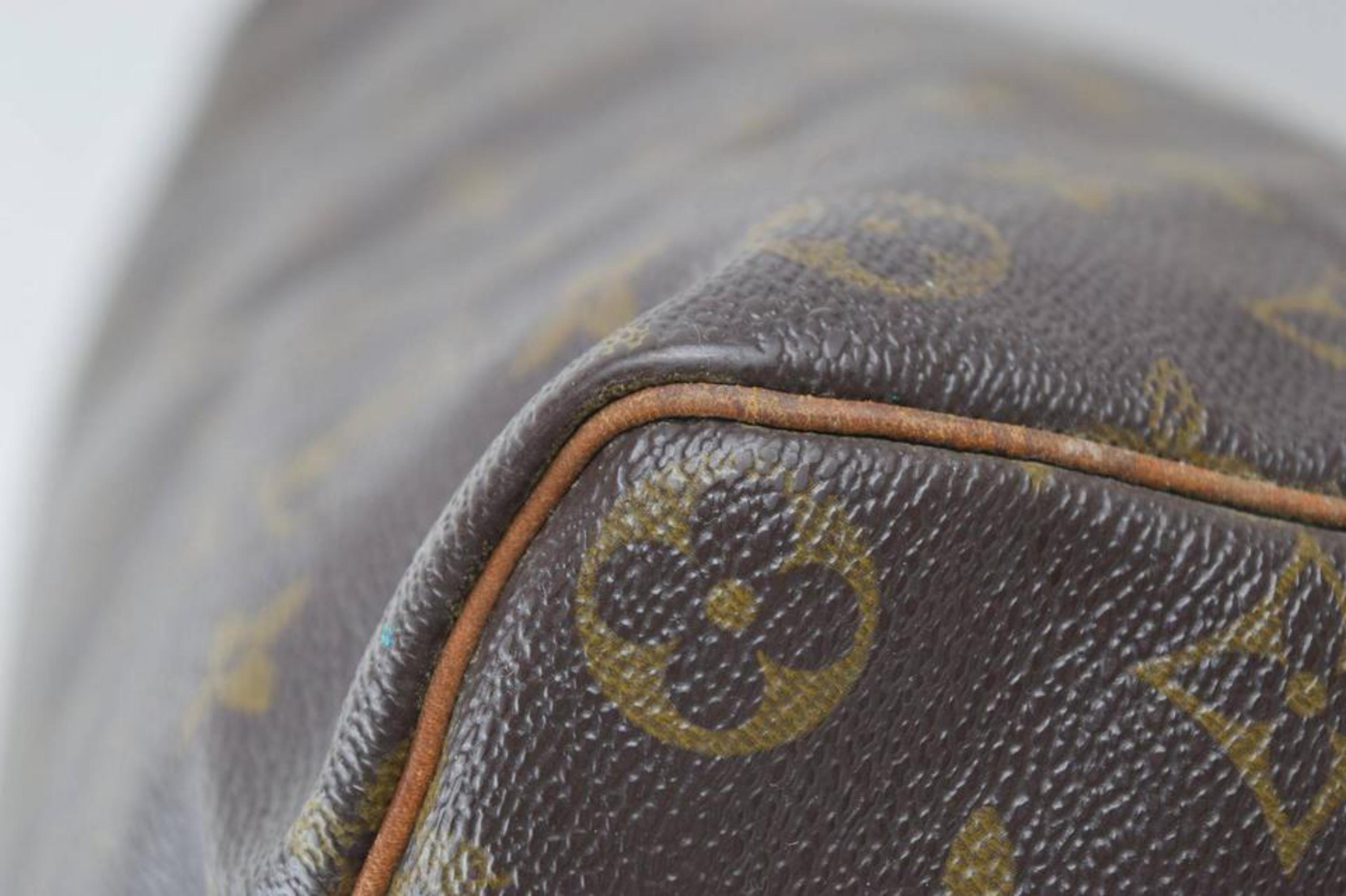 Louis Vuitton Speedy Monogram 35 866825 Brown Coated Canvas Satchel For Sale 3