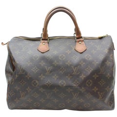 Louis Vuitton Speedy Monogram 35 Boston Gm 869856 Brown Coated Canvas Satchel