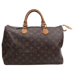 Louis Vuitton Speedy Monogram 35 Boston Mm 869629 Brown Coated Canvas Satchel