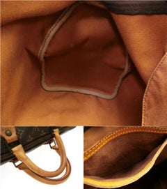 Louis Vuitton Speedy Monogram 40 227741 Brown Coated Canvas Satchel