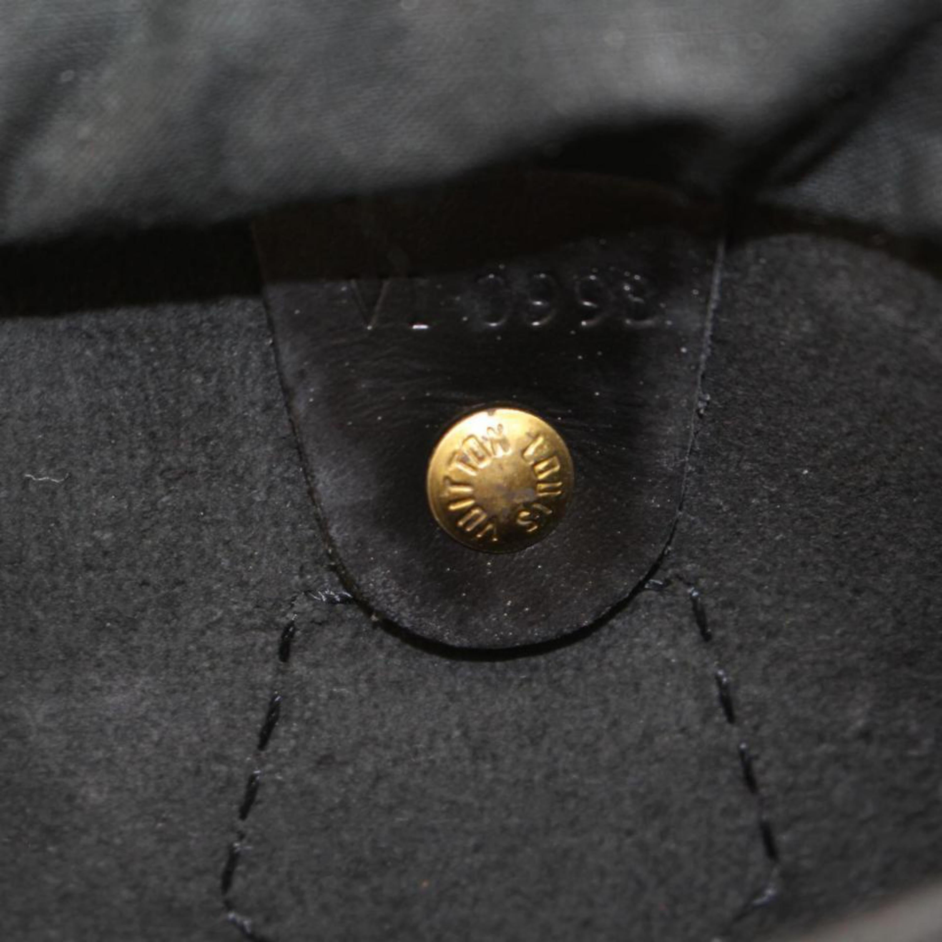 Louis Vuitton Speedy Noir 25 869188 Black Leather Satchel For Sale 7