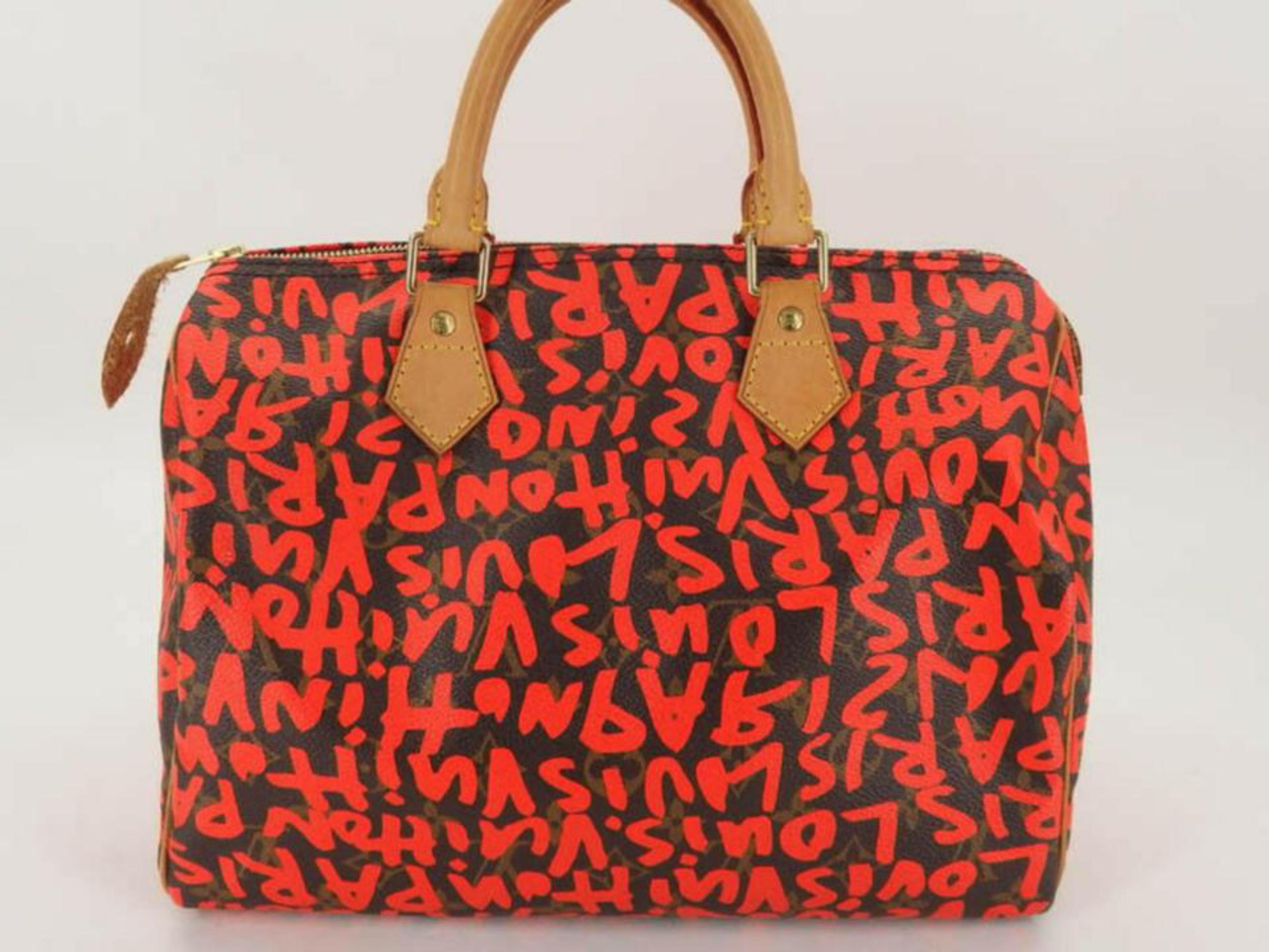 Louis Vuitton Speedy  Rare Sprouse Graffiti Monogram 30 869963 Satchel For Sale 2