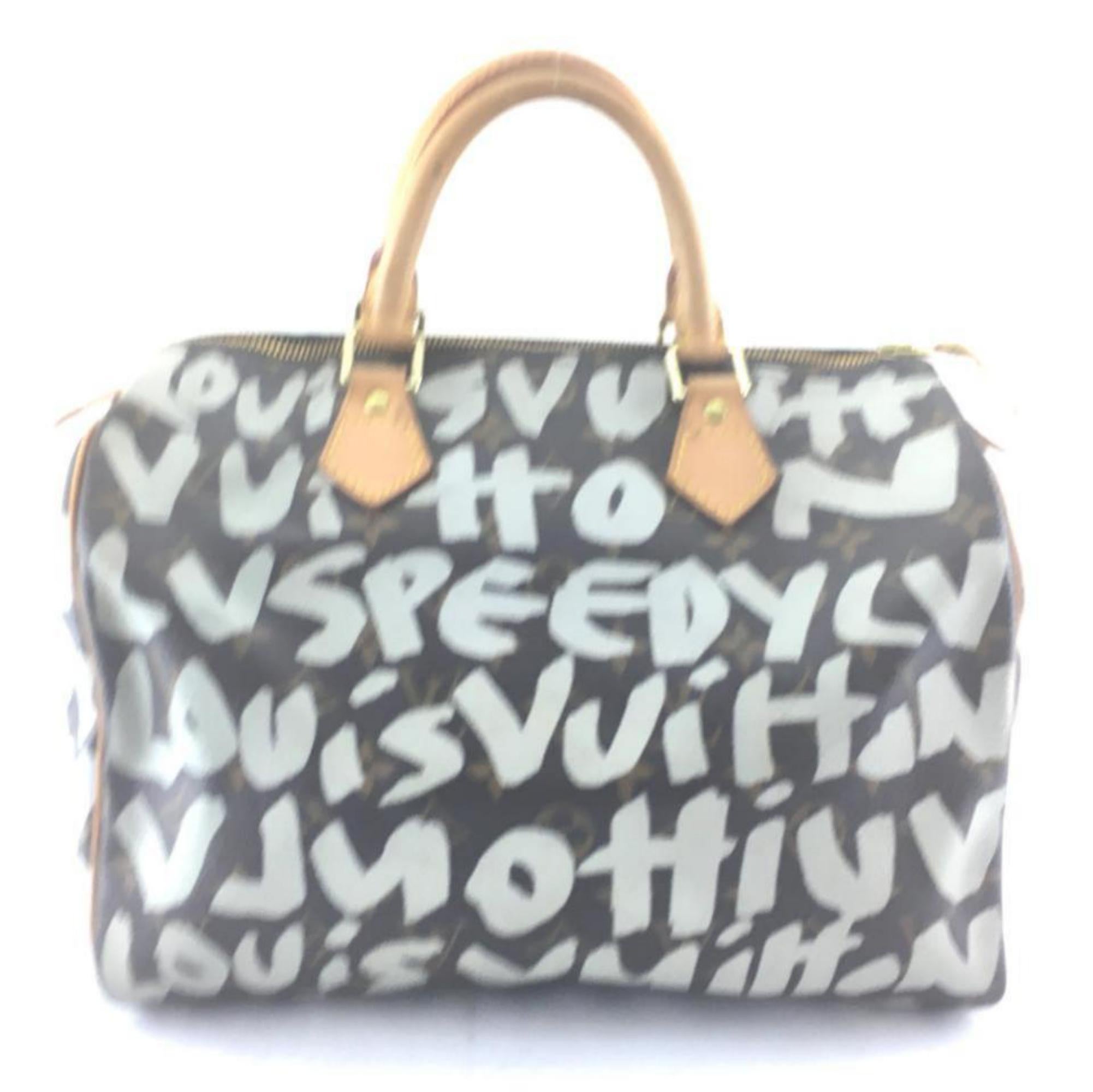 Women's Louis Vuitton Speedy  Rare Sprouse Orange Graffiti Monogram 30 869964 Satchel For Sale