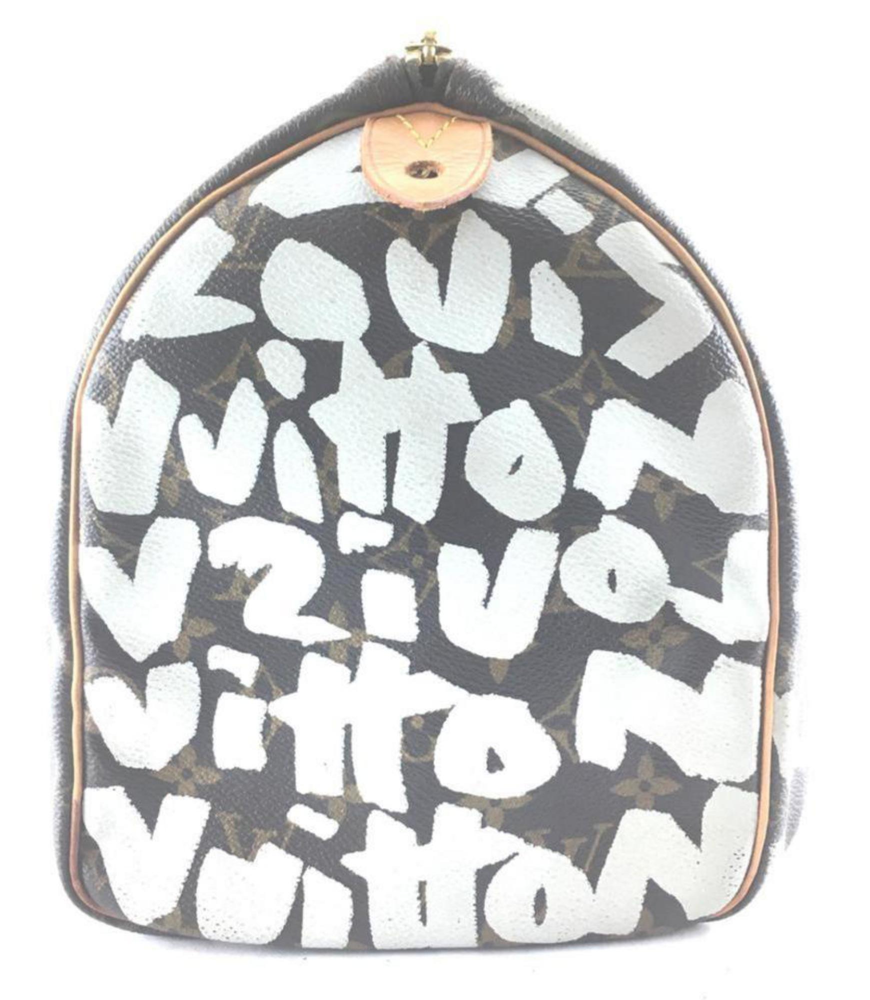 Louis Vuitton Speedy  Rare Sprouse Orange Graffiti Monogram 30 869964 Satchel For Sale 4