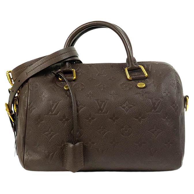 LOUIS VUITTON Speedy Umhängetasche aus braunem Leder im Angebot