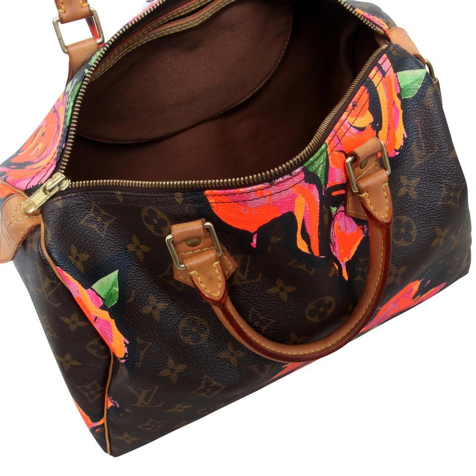 Louis Vuitton Speedy Stephen Sprouse Roses 30 Rare Rose Shoulder Bag For Sale 2