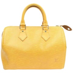 Louis Vuitton Speedy Tassil 25 869651 Yellow Leather Satchel