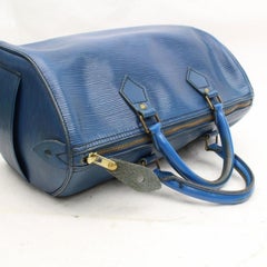 Louis Vuitton Speedy Toledo 30 868320 Blue Leather Satchel
