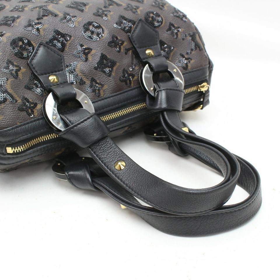 Louis Vuitton Speedy (Ultra Rare) Eclipse Sequin 30 871656 Brown Monogram  In Good Condition In Dix hills, NY