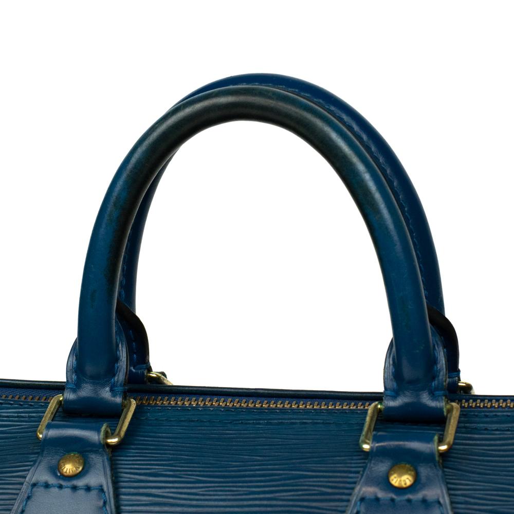 LOUIS VUITTON, Speedy Vintage in blue epi leather For Sale 5