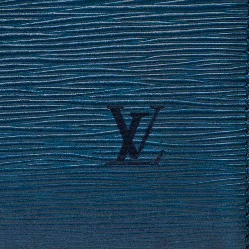 LOUIS VUITTON, Speedy Vintage in blue epi leather For Sale 7
