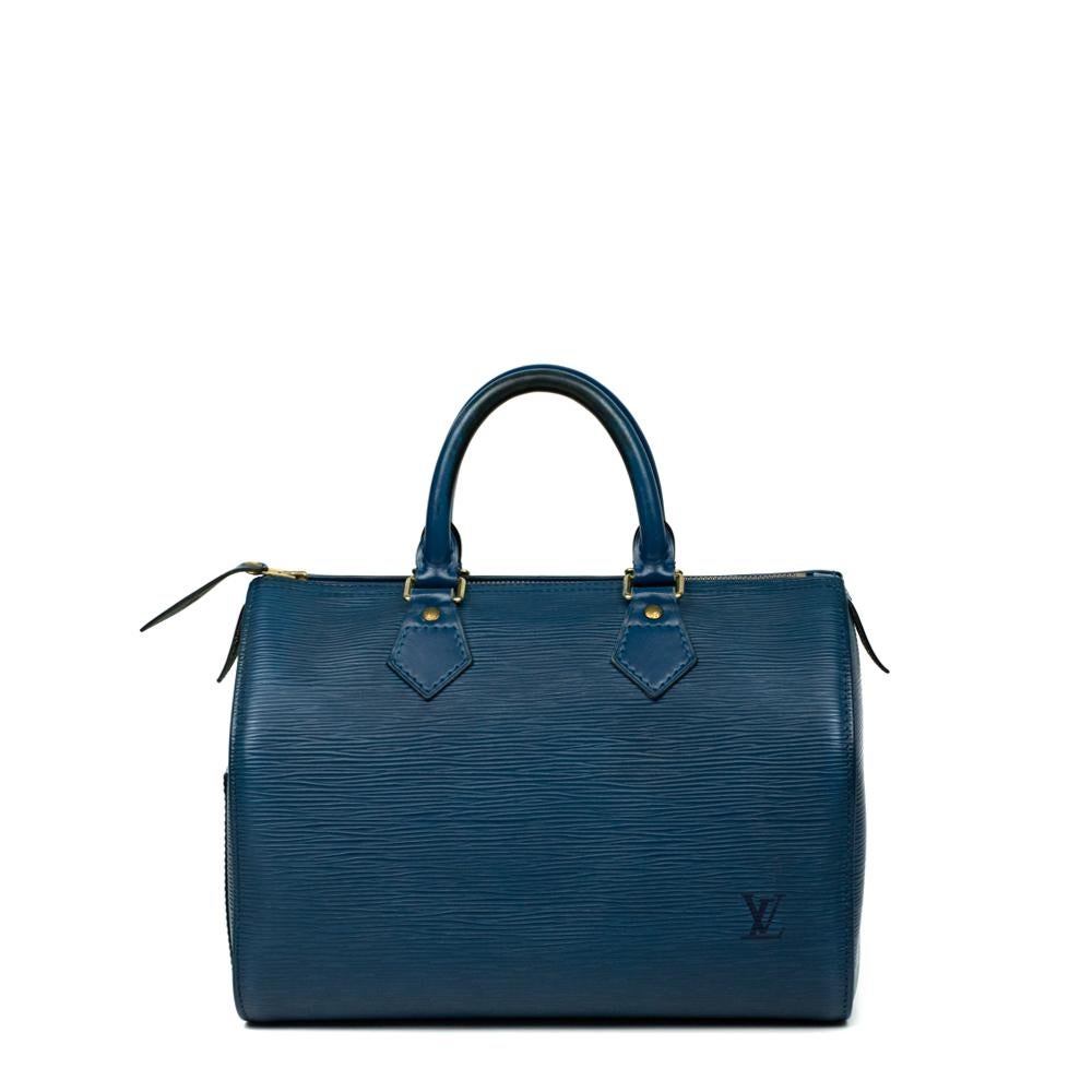 LOUIS VUITTON, Speedy Vintage in blue epi leather In Good Condition For Sale In Clichy, FR