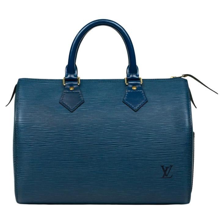 LOUIS VUITTON, Speedy Vintage in blue epi leather For Sale