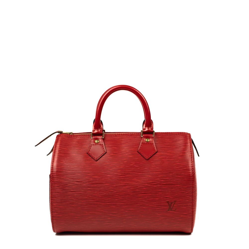 Red LOUIS VUITTON, Speedy Vintage in red epi leather For Sale