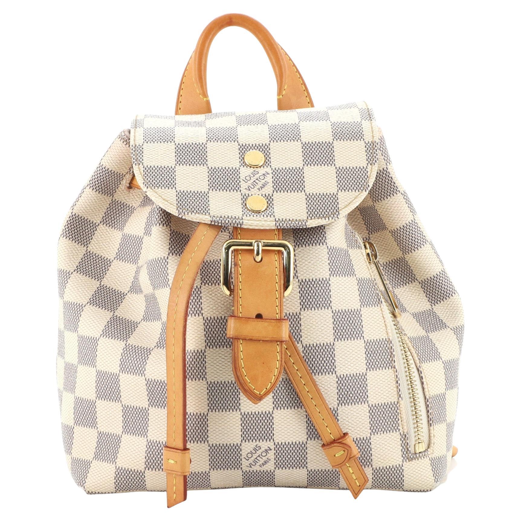 Louis Vuitton - Damier Azur Sperone Backpack - Cream / Blue Top