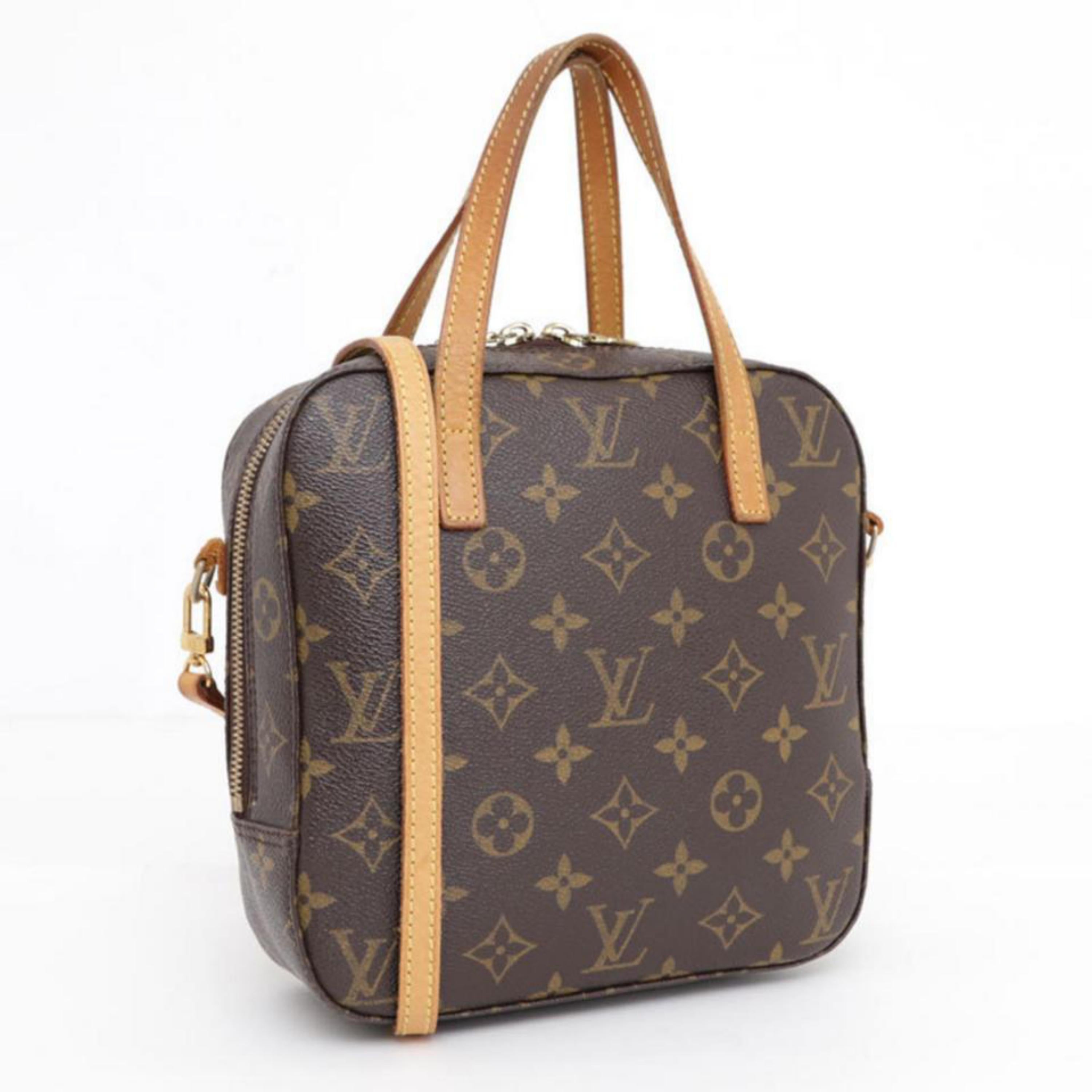 Women's Louis Vuitton Spontini Monogram 2way 231622 Brown Canvas Shoulder Bag