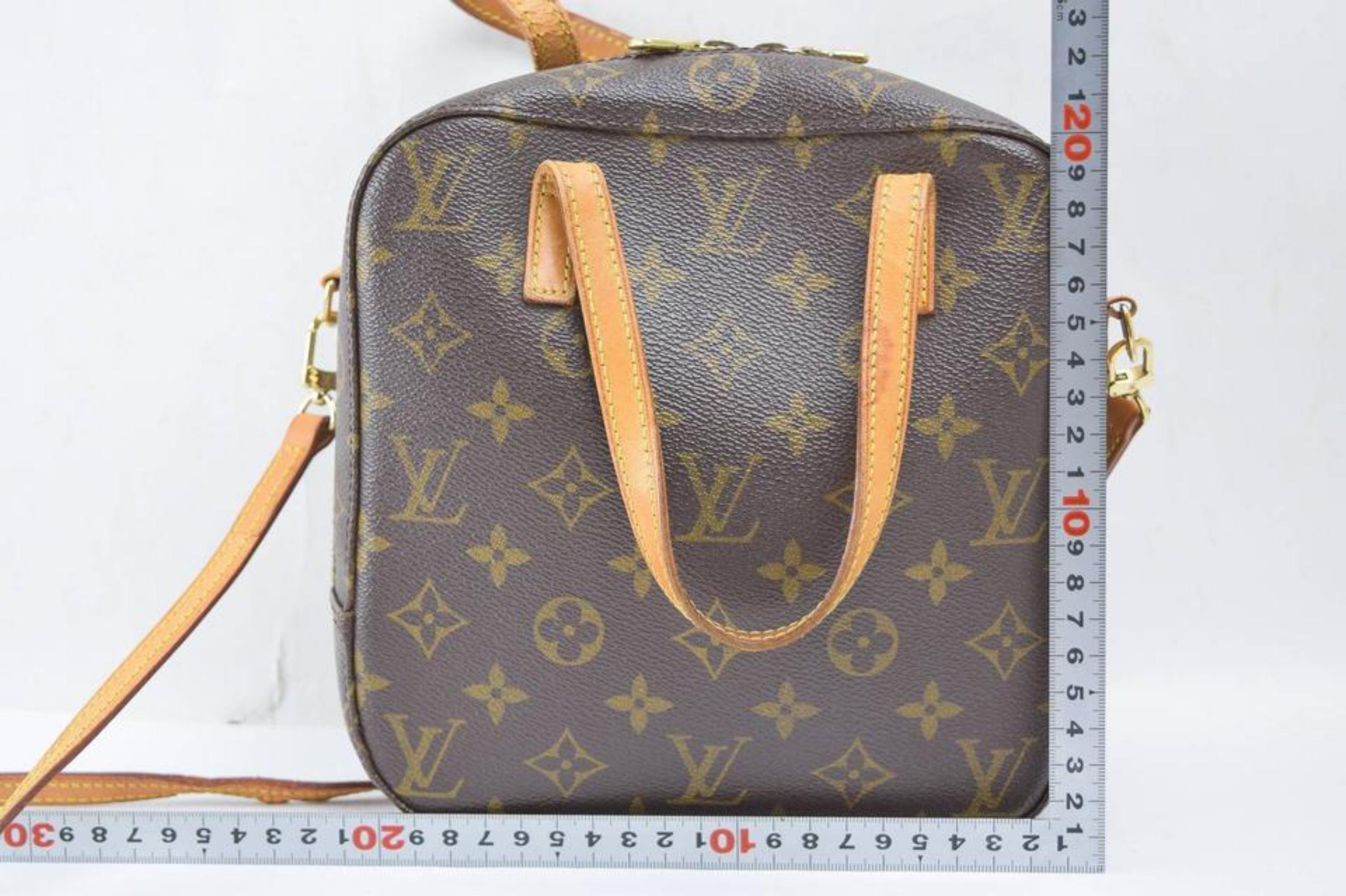 Louis Vuitton Spontini Monogram 2way 868798 Brown Coated Canvas Shoulder Bag In Good Condition For Sale In Forest Hills, NY