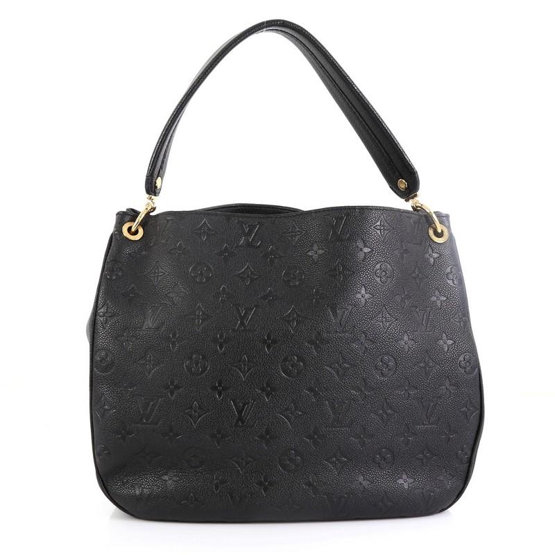 Black Louis Vuitton Spontini NM Handbag Monogram Empreinte Leather