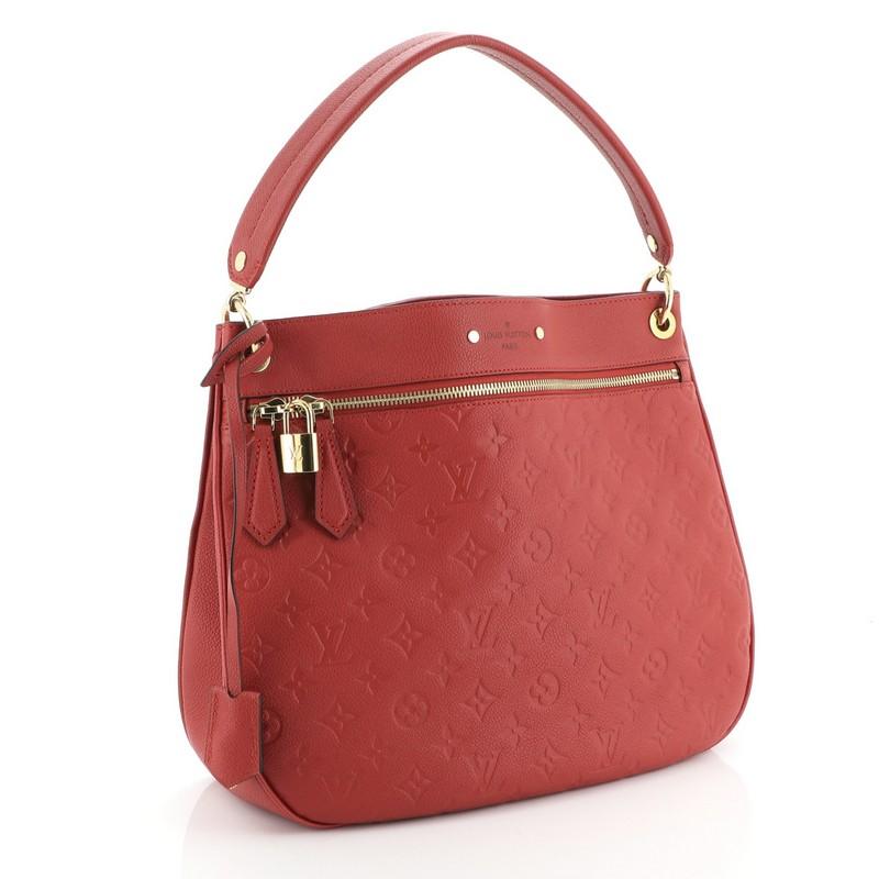 Brown Louis Vuitton Spontini NM Handbag Monogram Empreinte Leather