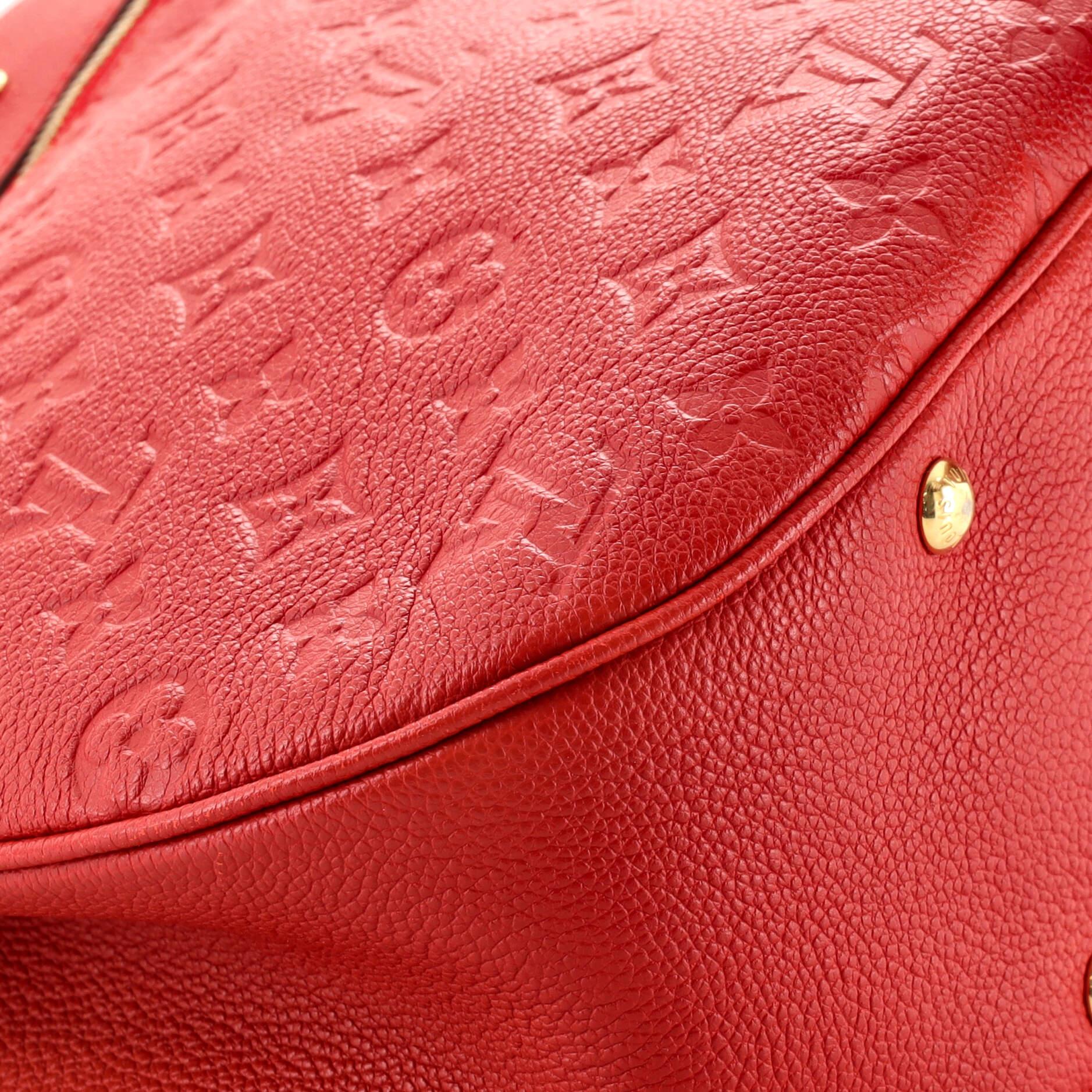 Red Louis Vuitton Spontini NM Handbag Monogram Empreinte Leather