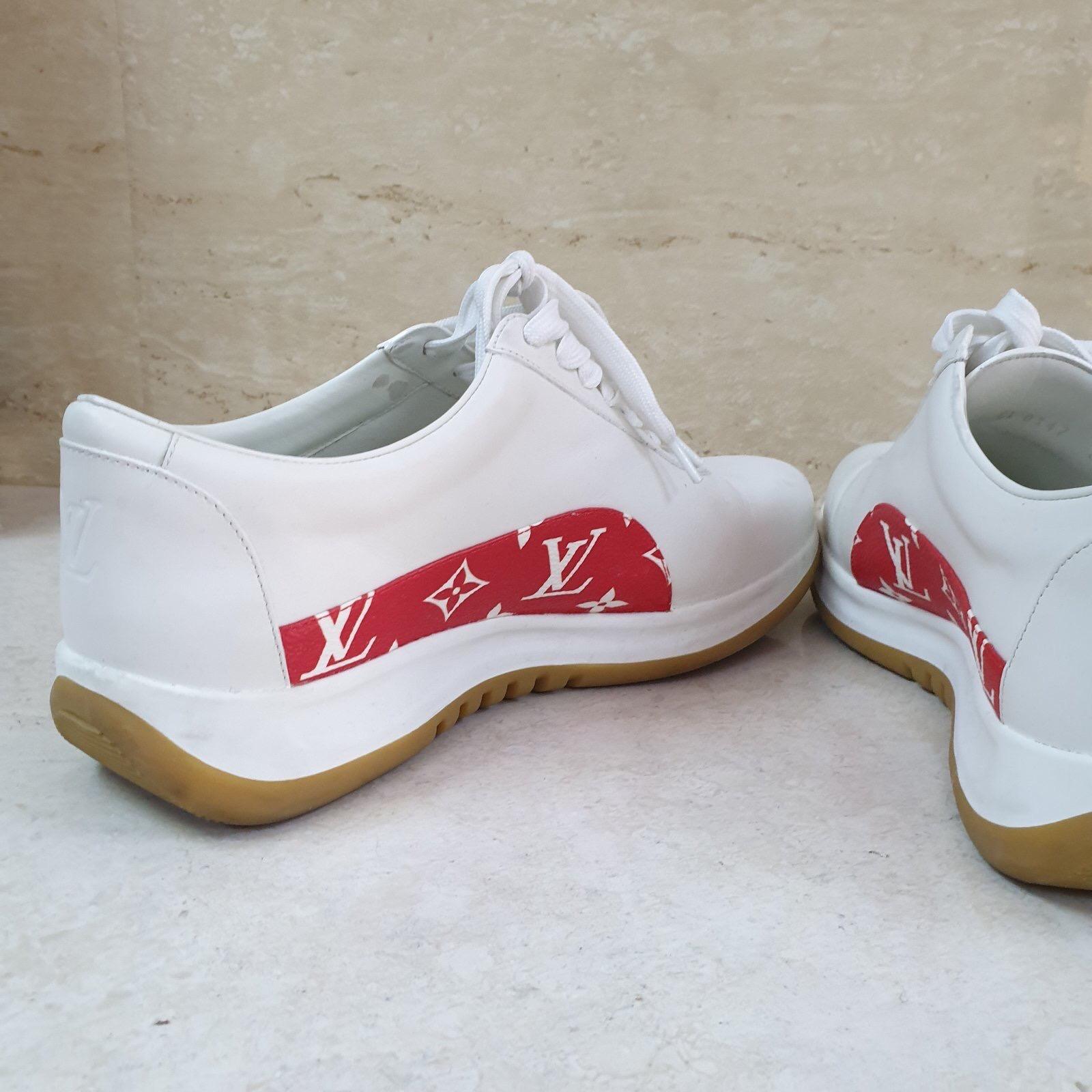 Louis Vuitton Sport Supreme White Monogram Sneakers For Sale at 代引可 Monogram White Supreme LouisVuittonSport スニーカー