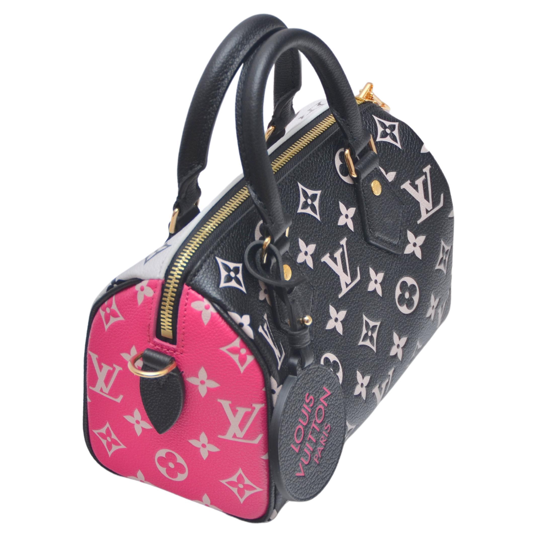 Louis Vuitton Spring Escape Bandouliere Speedy 20 Pink Black White