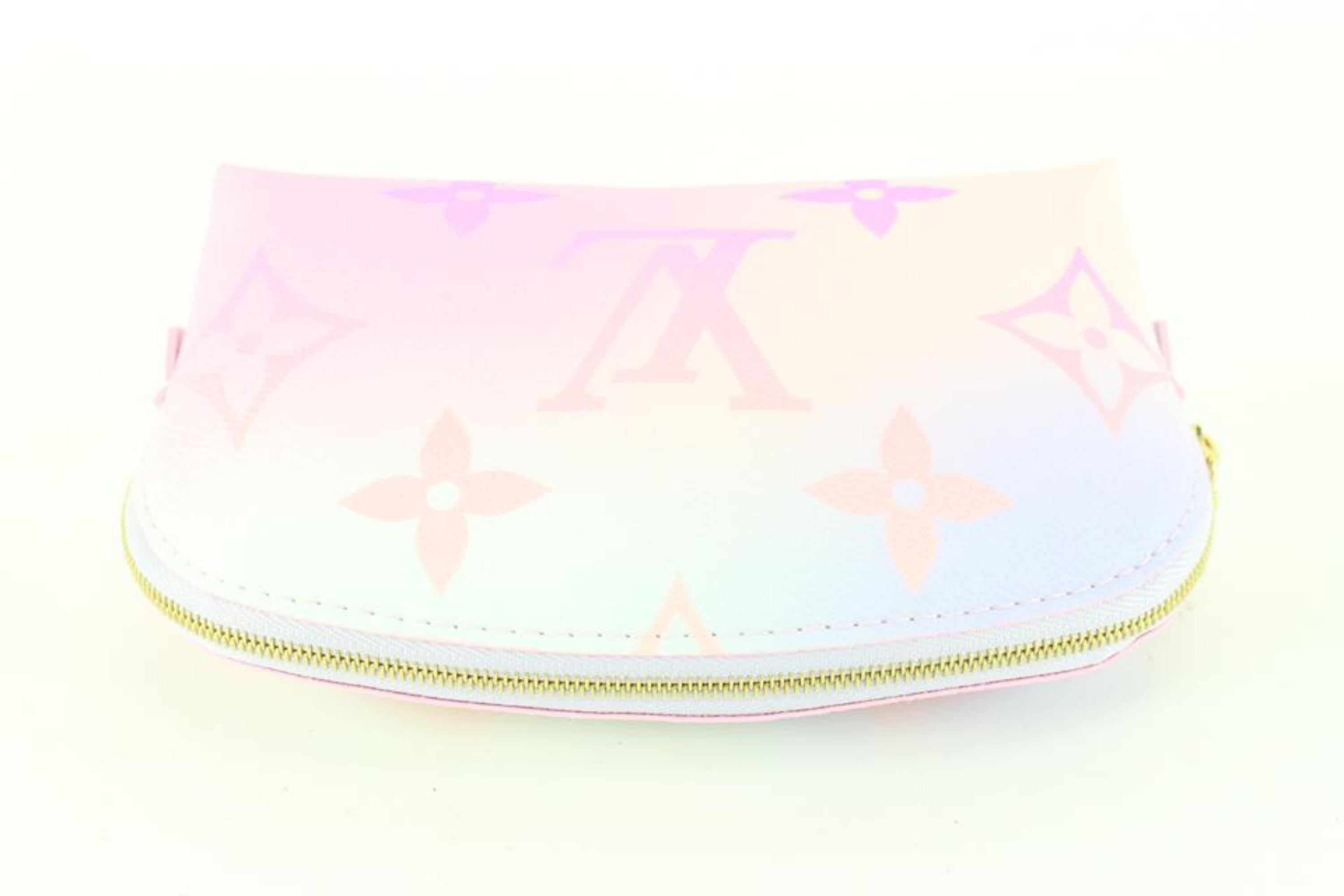 White Louis Vuitton Spring in the City Sunrise Pastel Cosmetic Pouch PM 7lk82s