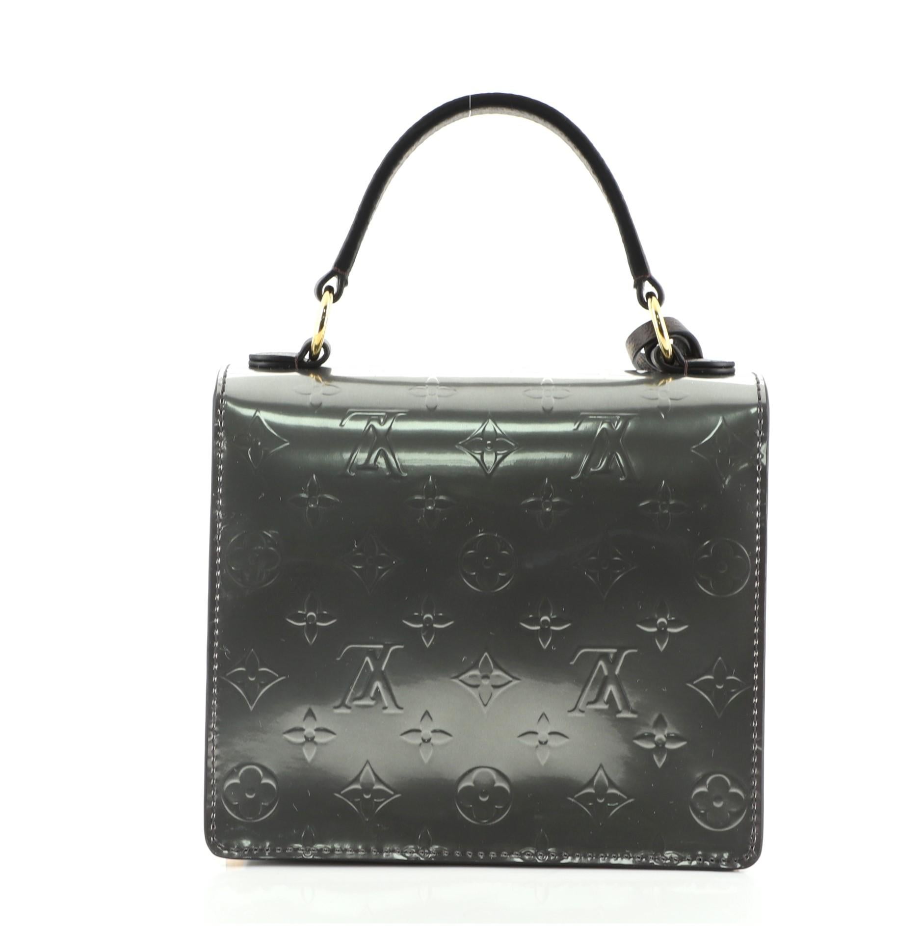 Louis Vuitton Spring Street NM Handtasche Limited Edition Metallic Monogram Vernis im Zustand „Gut“ in NY, NY