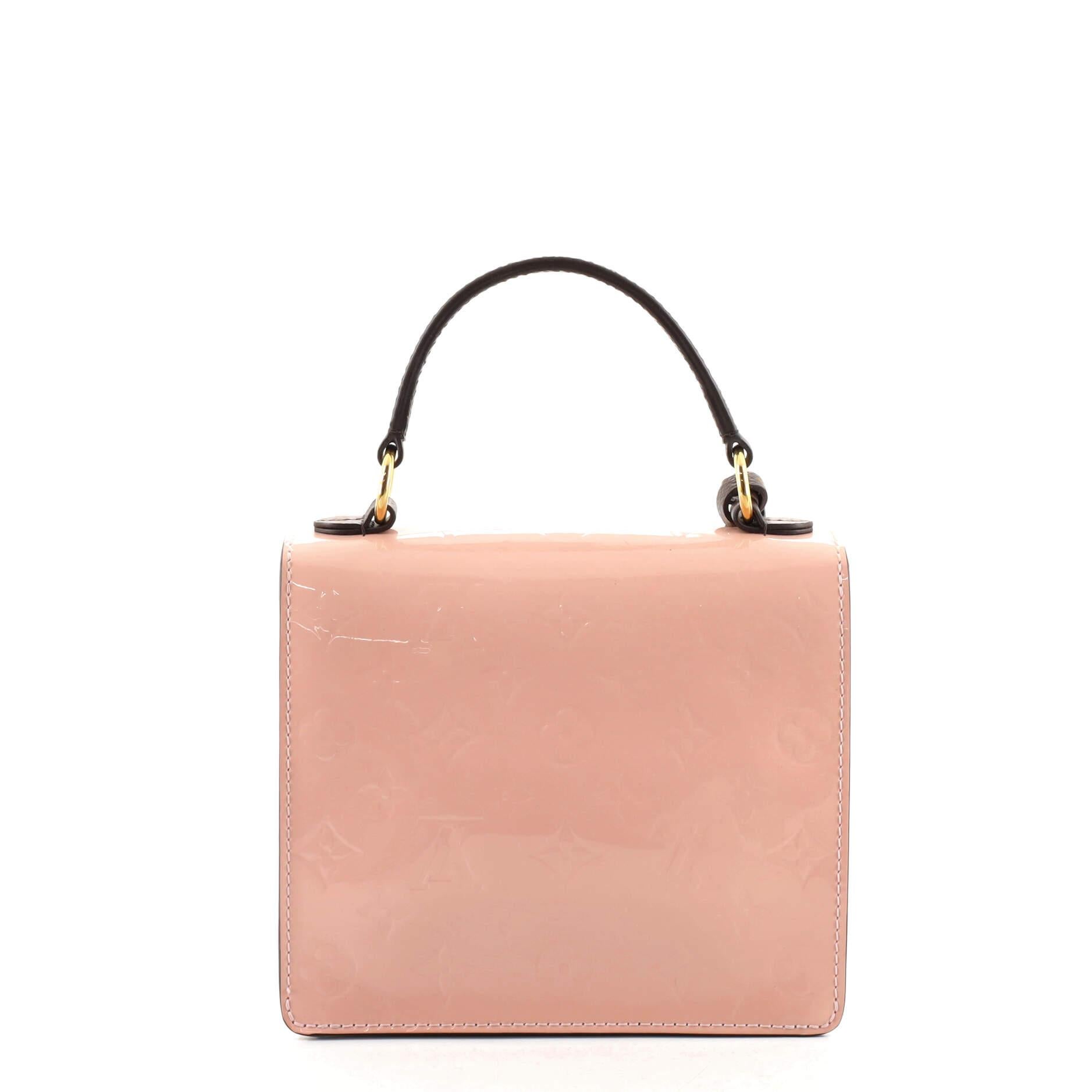 Louis Vuitton Spring Street NM Handtasche Monogramm Vernis mit Monogramm Segeltuch im Zustand „Gut“ in NY, NY
