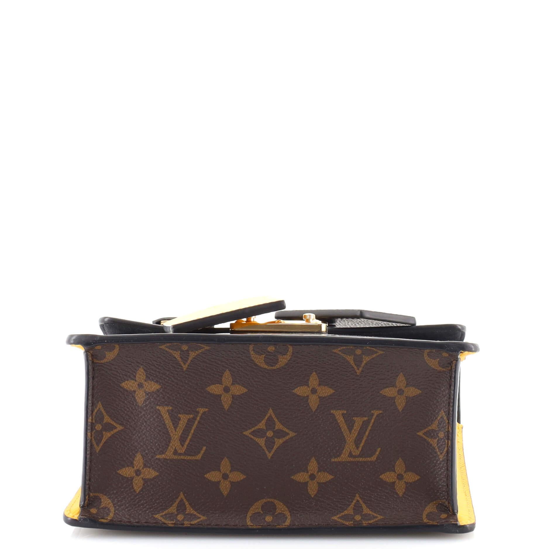 Louis Vuitton Spring Street NM Handbag Monogram Vernis with Monogram Canvas In Good Condition In NY, NY
