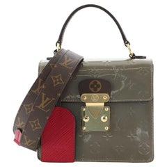 Louis Vuitton Spring Street NM Handtasche mit Monogramm Vernis und Monogramm aus Segeltuch