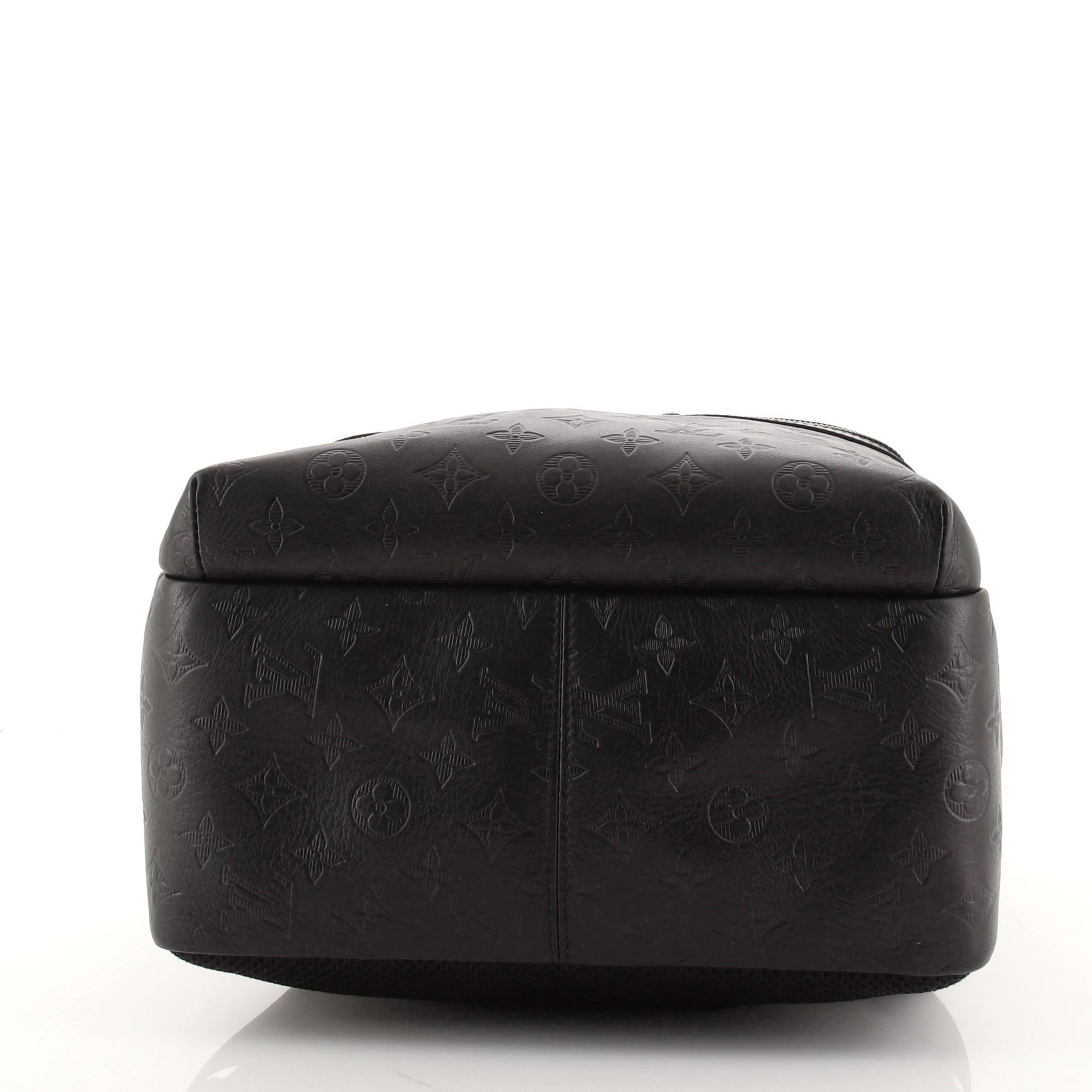 Black Louis Vuitton Sprinter Backpack Monogram Shadow Leather